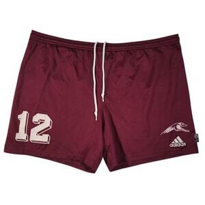 Adidas Burgundy Athletic Varsity Shorts Medium Climalite Collegecore Drawstring